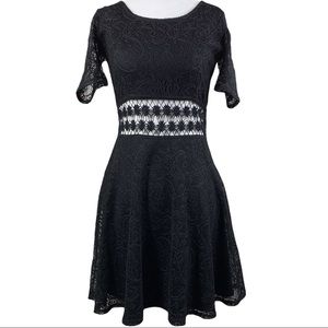 Bailey Blue Paisley Cut Out Waist A-Line Dress